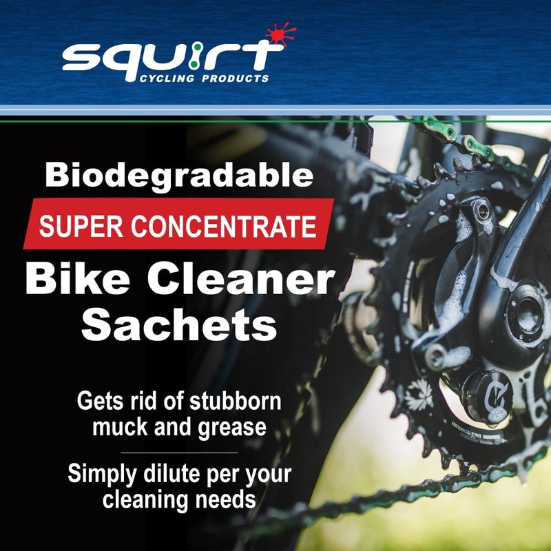 Squirt Bike Cleaner 30ml Super Concentrate Sachets - Biodegradeable Bike Chain Cleaner and Bike Degreaser for All Bike Parts - All Purpose Bike Cleaner for Bike Maintenance - Box of 10 - Image 4